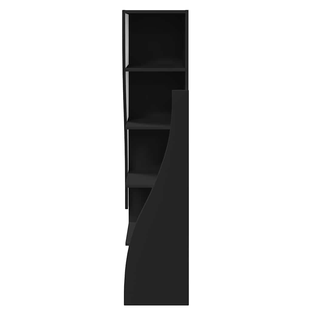 vidaXL Szafka narożna Czarny 32x32x140cm Materiał drewnopochodny