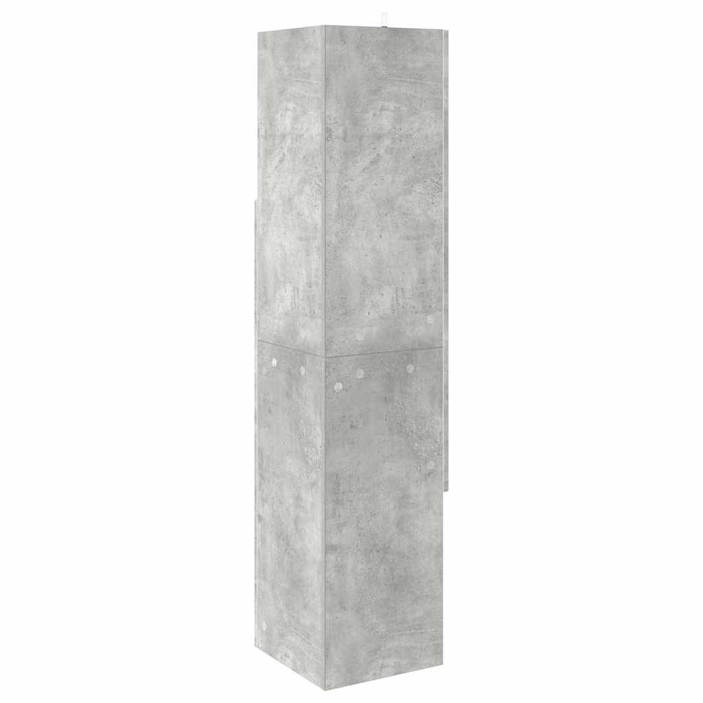 vidaXL Szafka narożna Betonowy szary 32x32x140cm