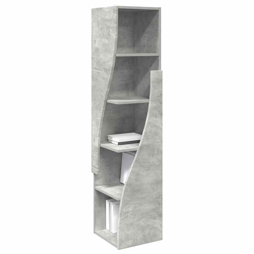 vidaXL Szafka narożna Betonowy szary 32x32x140cm