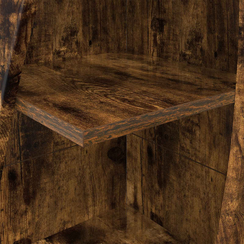 vidaXL Szafka narożna 32x32x140cm Drewno inżynieryjne Dąb wędzony
