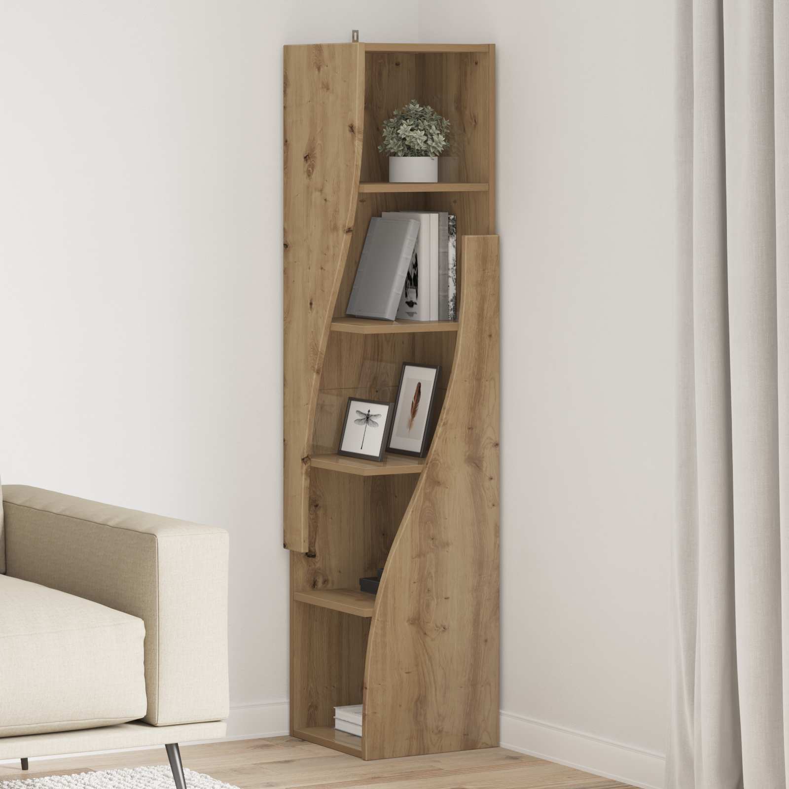 vidaXL Szafka narożna 32x32x140cm Drewno inżynieryjne