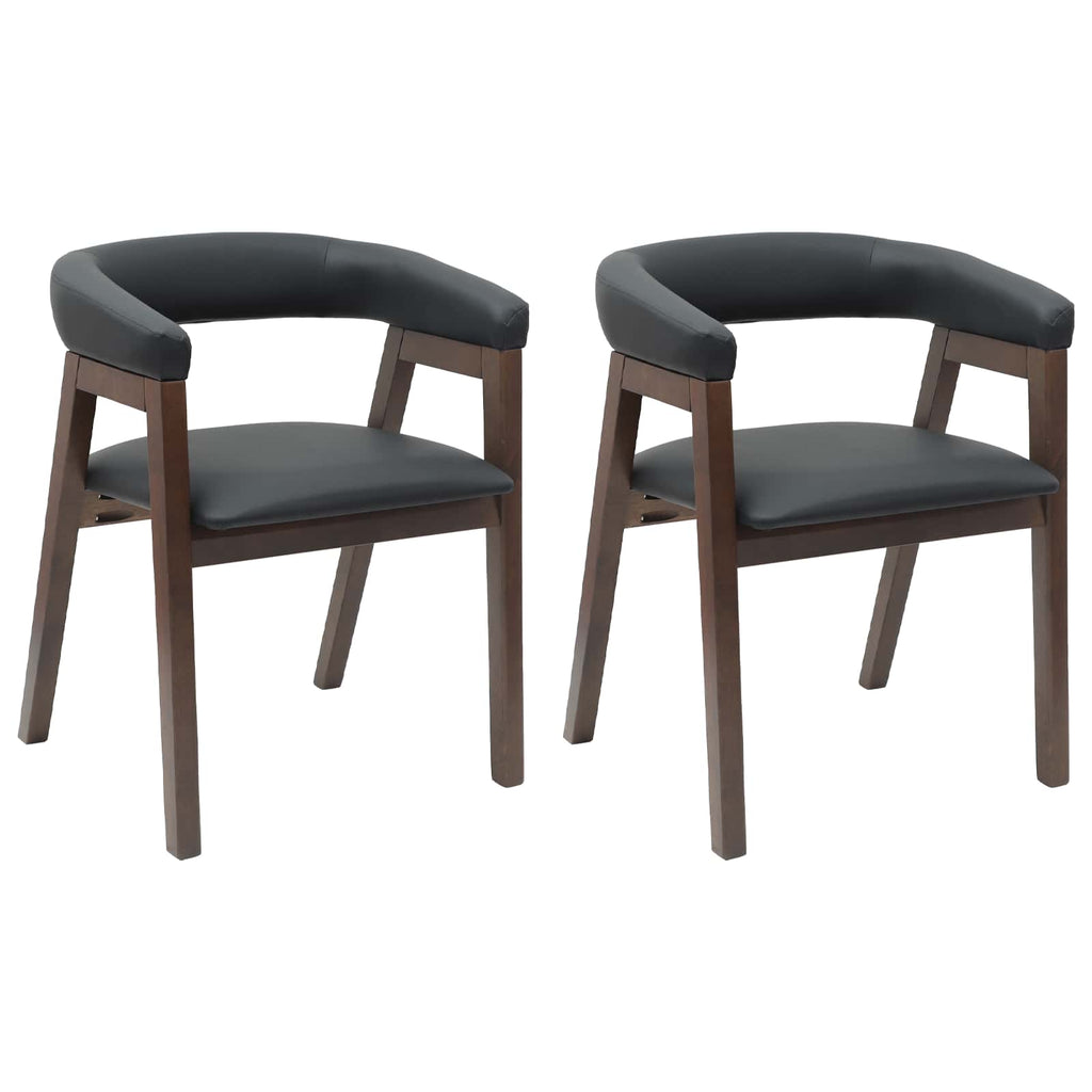 vidaXL Krzesła jadalne 2 pcs Jasny Brąz 54 x 57 x 73 cm Drewno Gumowe