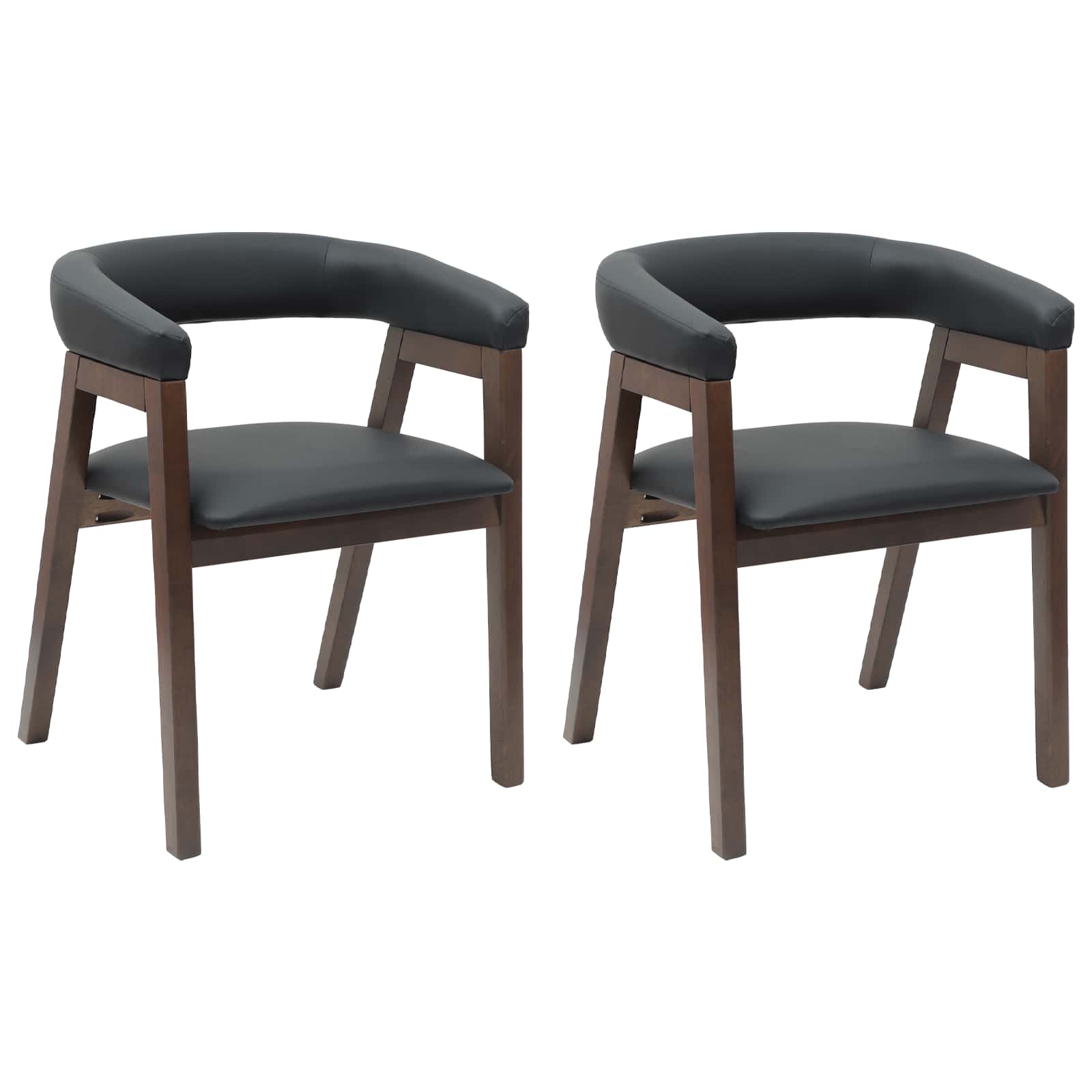 vidaXL Krzesła jadalne 2 pcs Jasny Brąz 54 x 57 x 73 cm Drewno Gumowe