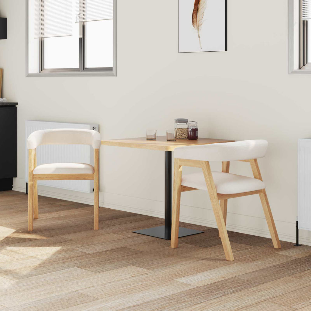 vidaXL Krzesła jadalne 2 pcs Naturalny 54 x 57 x 73 cm Drewno Gumowe
