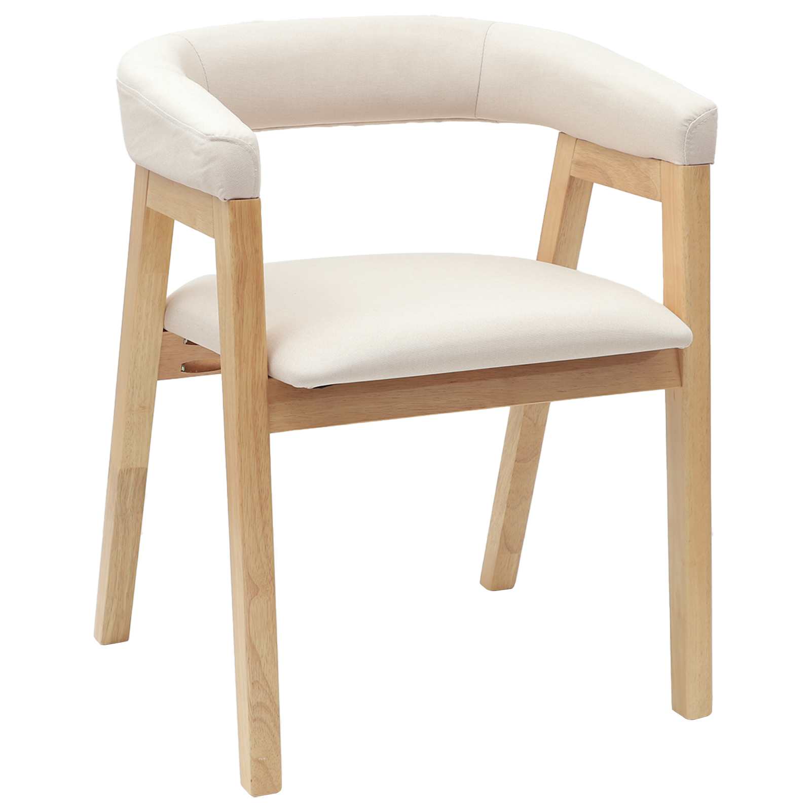 vidaXL Krzesła jadalne 2 pcs Naturalny 54 x 57 x 73 cm Drewno Gumowe