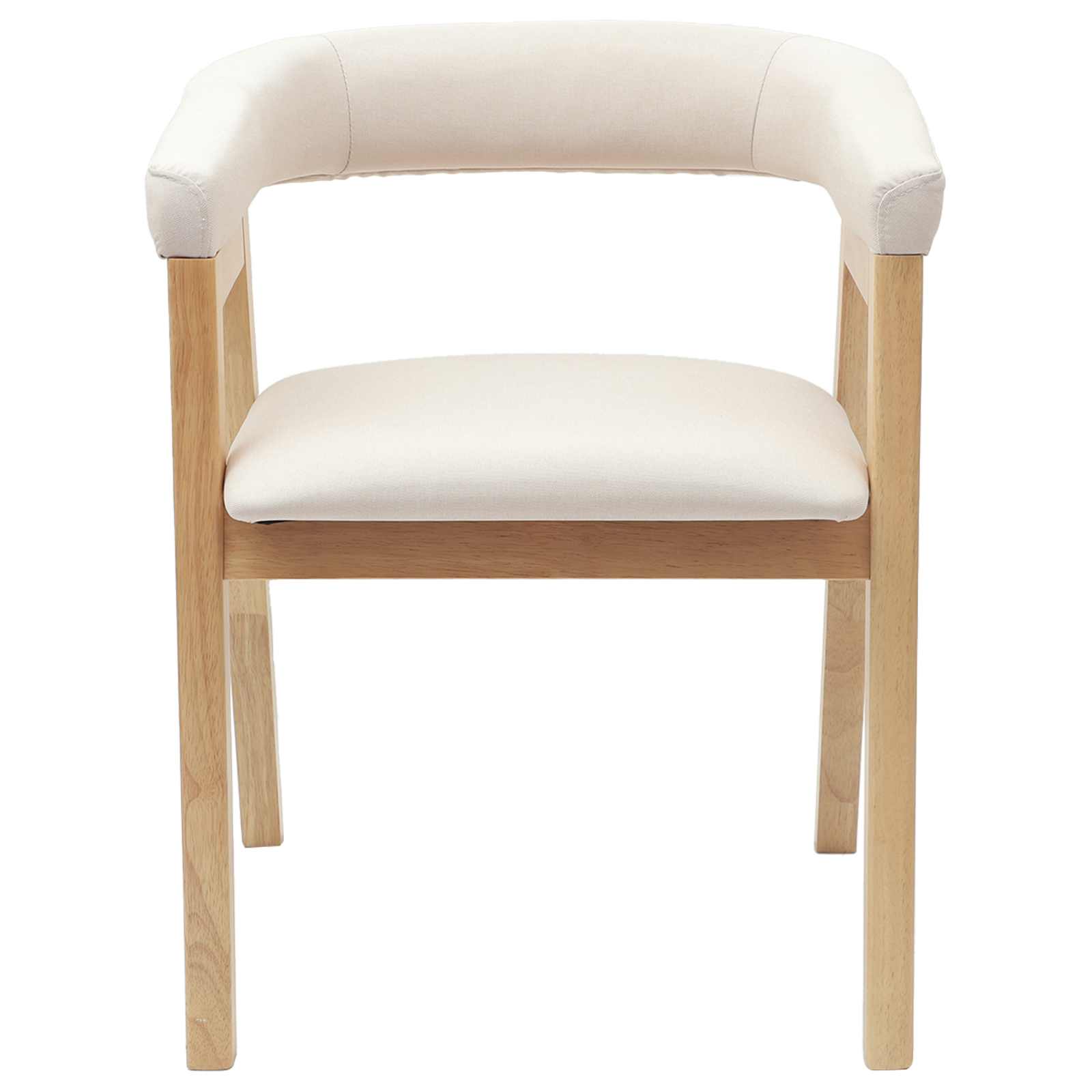 vidaXL Krzesła jadalne 2 pcs Naturalny 54 x 57 x 73 cm Drewno Gumowe