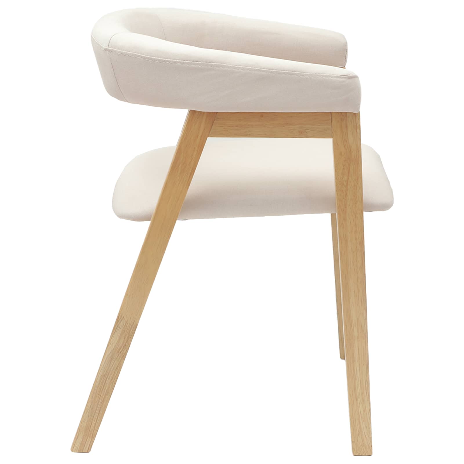 vidaXL Krzesła jadalne 2 pcs Naturalny 54 x 57 x 73 cm Drewno Gumowe