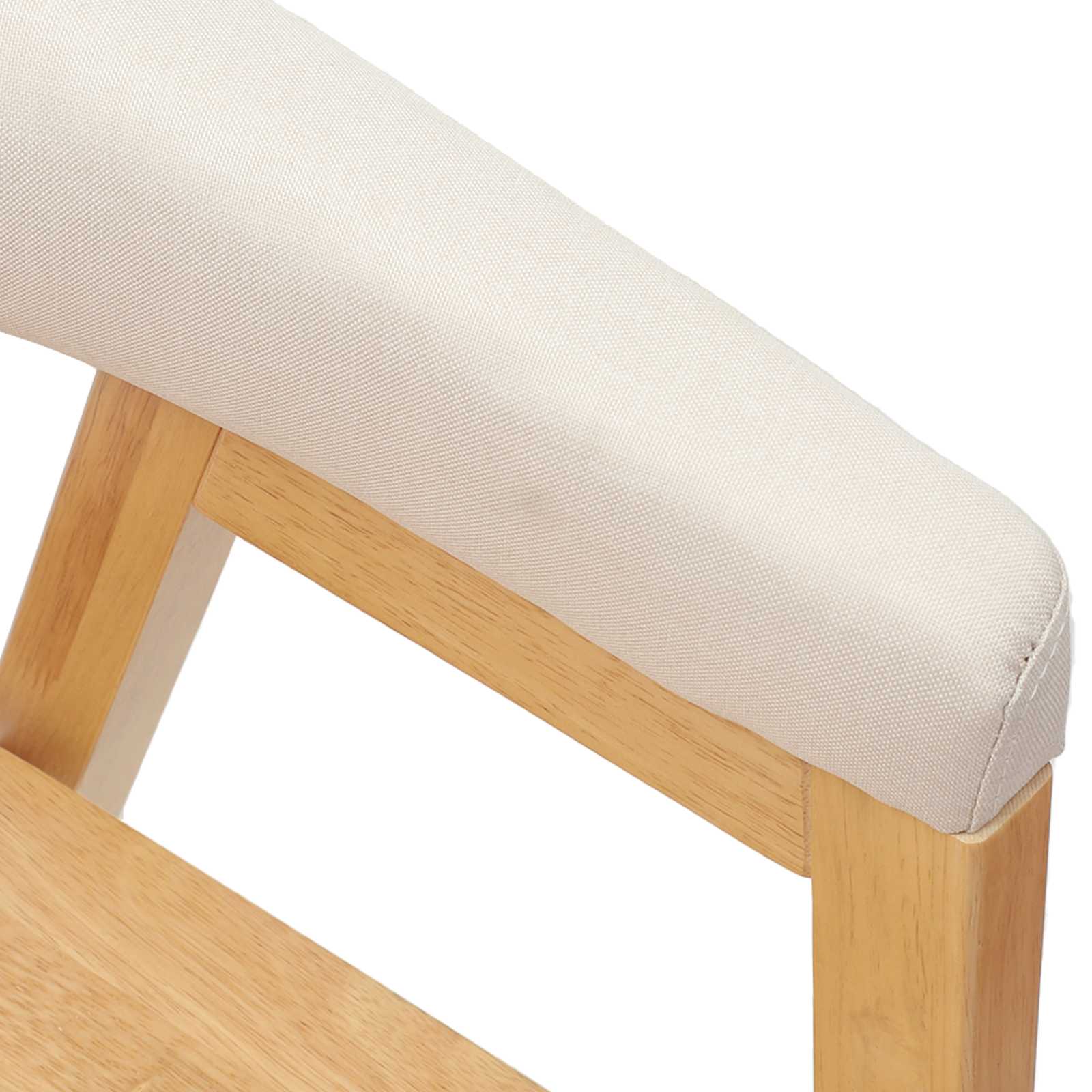 vidaXL Krzesła jadalne 2 pcs Naturalny 54 x 57 x 73 cm Drewno Gumowe