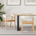 vidaXL Krzesła jadalne 2 pcs Naturalny 54 x 57 x 73 cm Drewno Gumowe