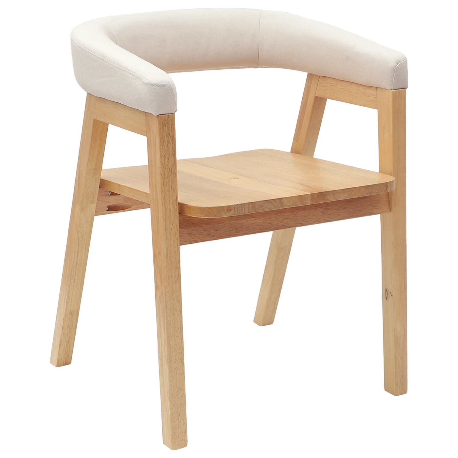 vidaXL Krzesła jadalne 2 pcs Naturalny 54 x 57 x 73 cm Drewno Gumowe