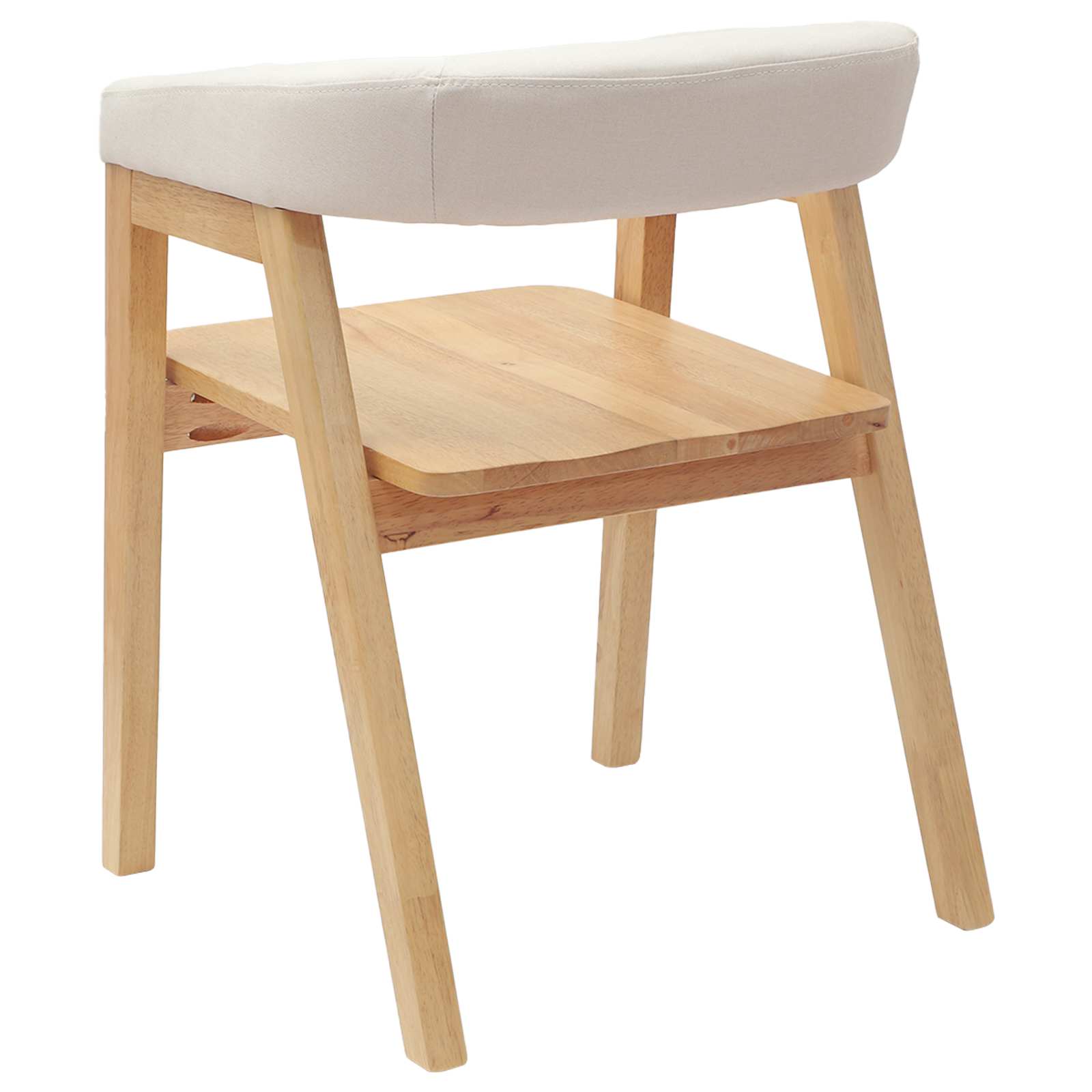 vidaXL Krzesła jadalne 2 pcs Naturalny 54 x 57 x 73 cm Drewno Gumowe