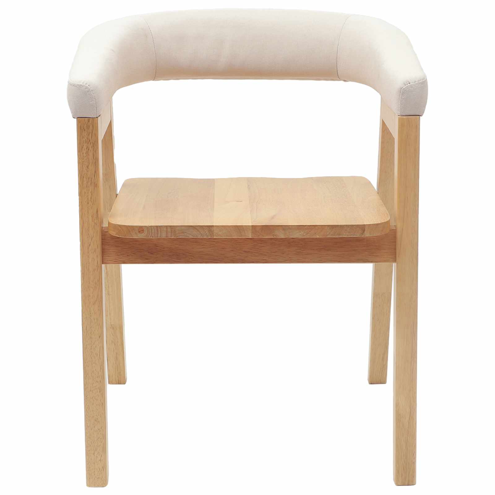 vidaXL Krzesła jadalne 2 pcs Naturalny 54 x 57 x 73 cm Drewno Gumowe