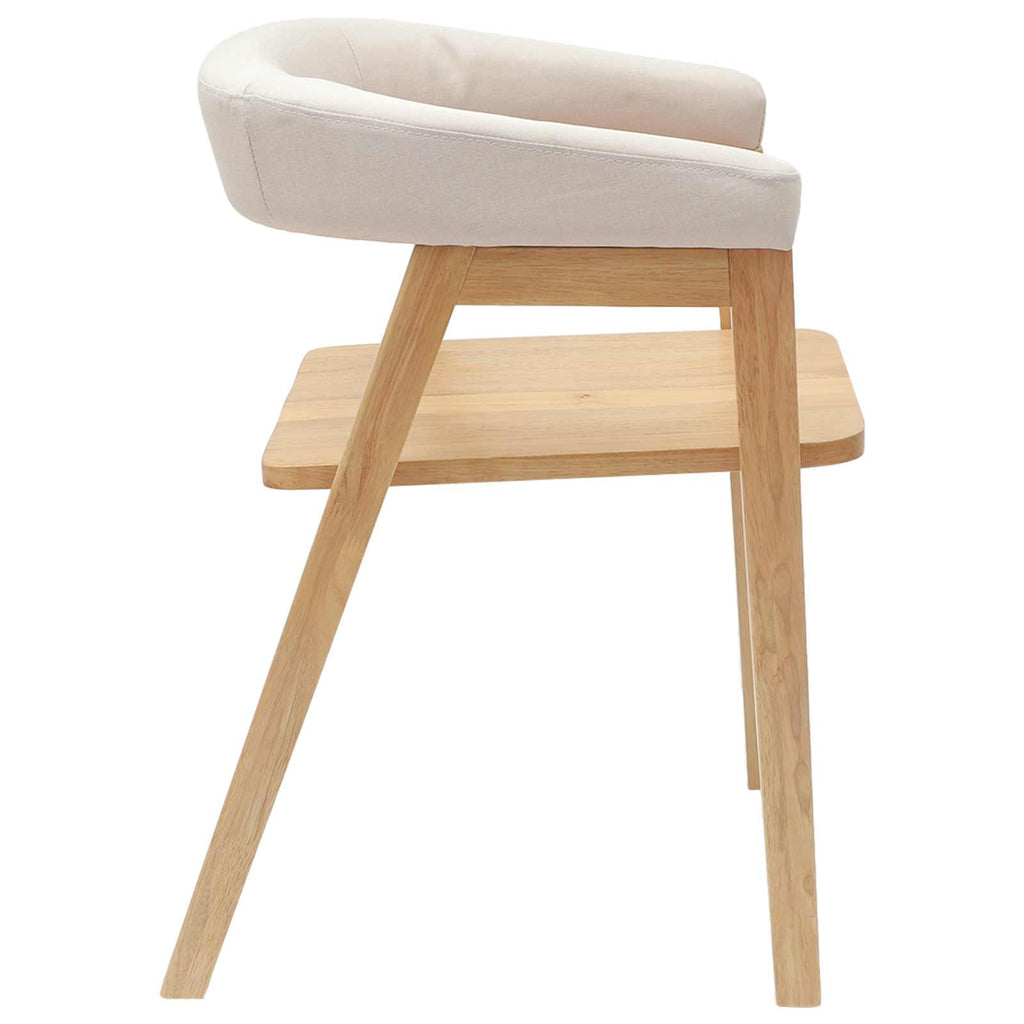 vidaXL Krzesła jadalne 2 pcs Naturalny 54 x 57 x 73 cm Drewno Gumowe