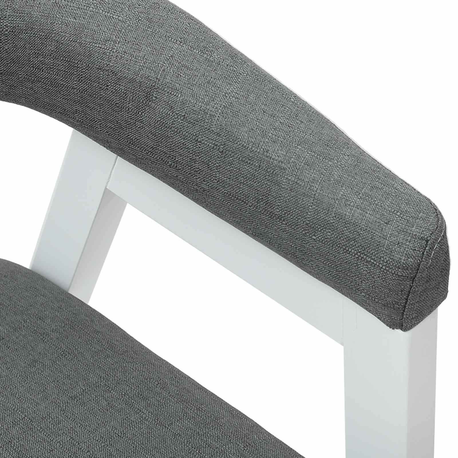 vidaXL Krzesła jadalne 2 pcs Biały 54 x 57 x 73 cm Drewno Gumowe