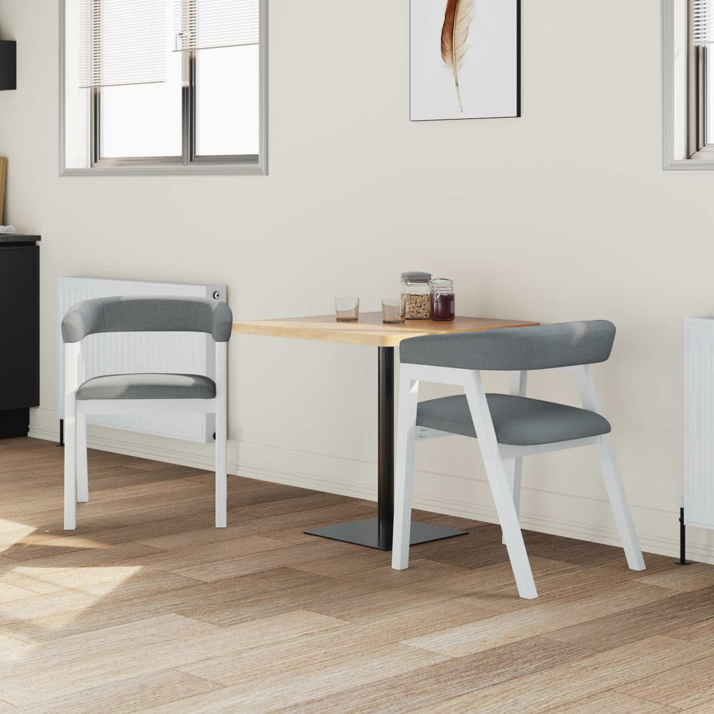 vidaXL Krzesła jadalne 2 pcs Biały 54 x 57 x 73 cm Drewno Gumowe