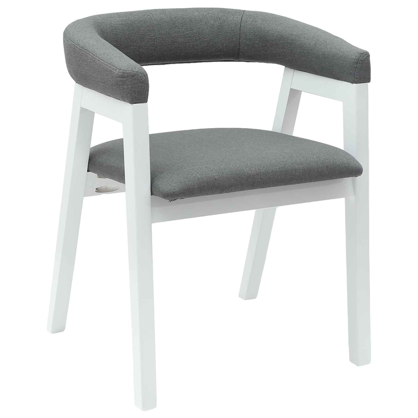 vidaXL Krzesła jadalne 2 pcs Biały 54 x 57 x 73 cm Drewno Gumowe
