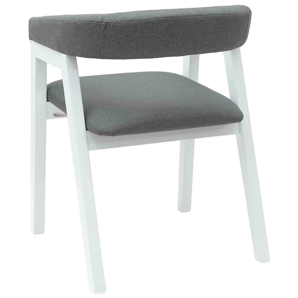 vidaXL Krzesła jadalne 2 pcs Biały 54 x 57 x 73 cm Drewno Gumowe