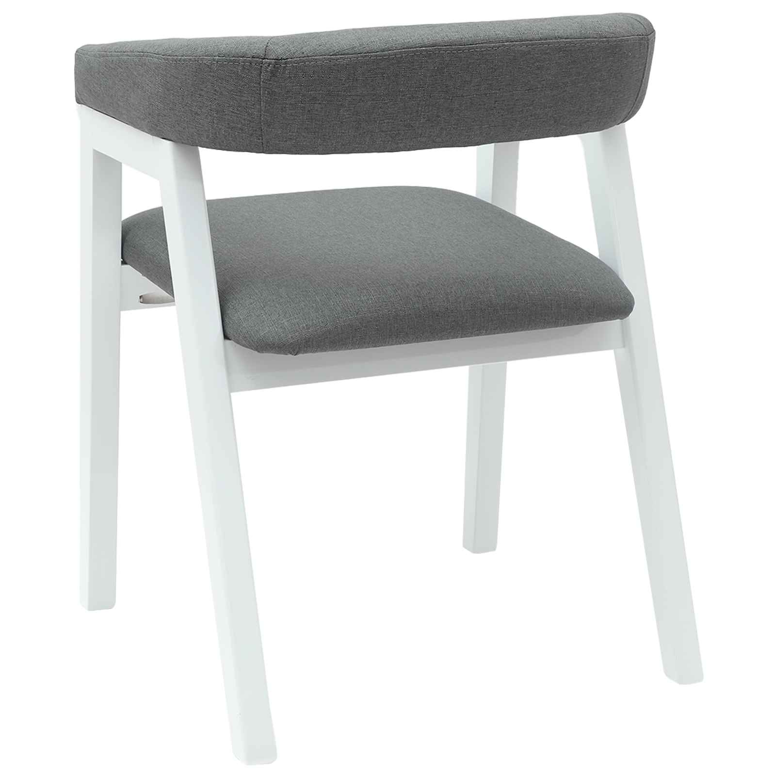 vidaXL Krzesła jadalne 2 pcs Biały 54 x 57 x 73 cm Drewno Gumowe