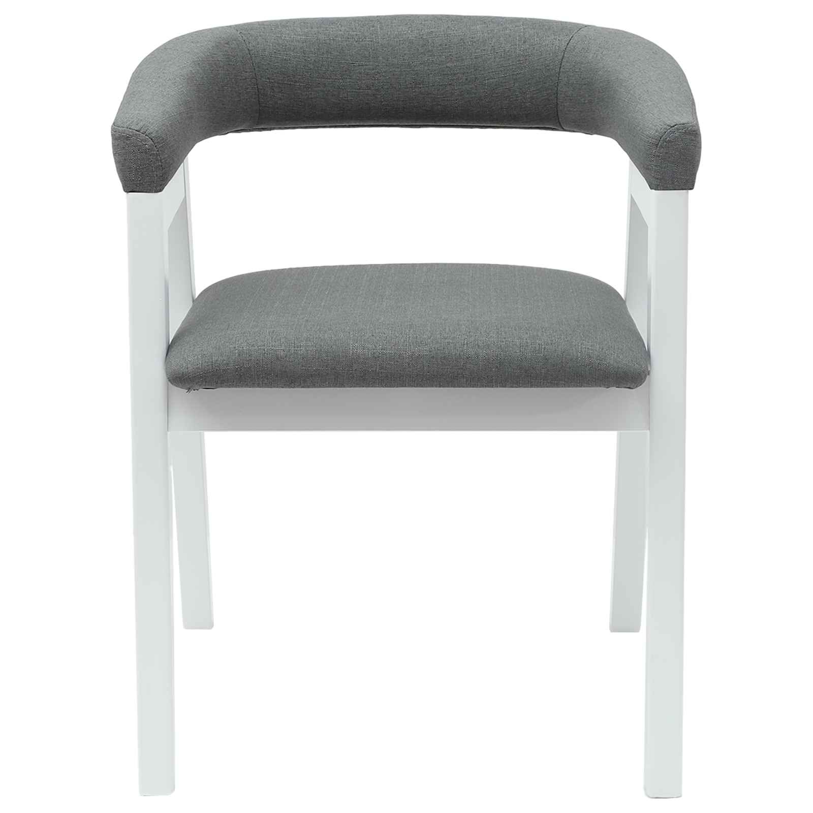 vidaXL Krzesła jadalne 2 pcs Biały 54 x 57 x 73 cm Drewno Gumowe