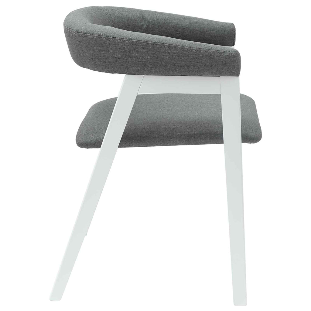 vidaXL Krzesła jadalne 2 pcs Biały 54 x 57 x 73 cm Drewno Gumowe
