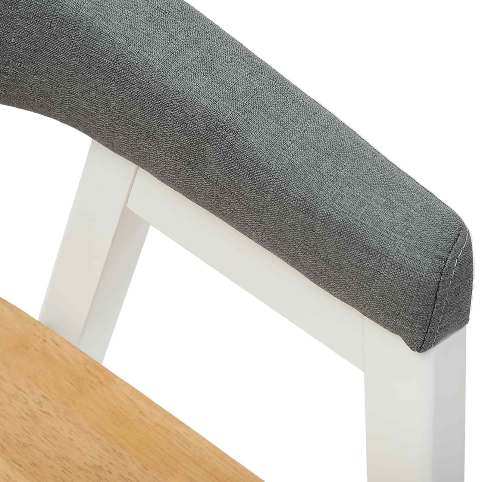 vidaXL Krzesła jadalne 2 pcs Biały 54 x 57 x 73 cm Drewno Gumowe