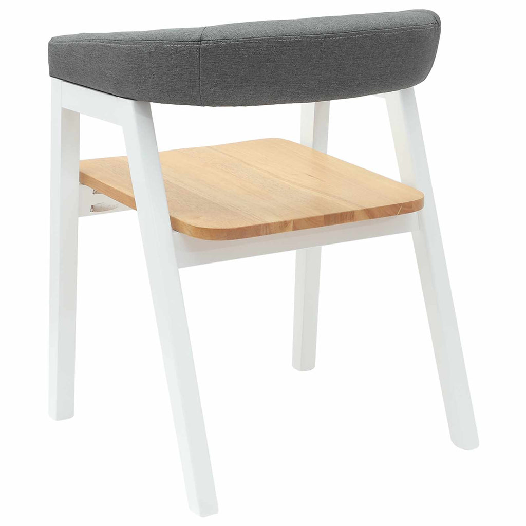 vidaXL Krzesła jadalne 2 pcs Biały 54 x 57 x 73 cm Drewno Gumowe