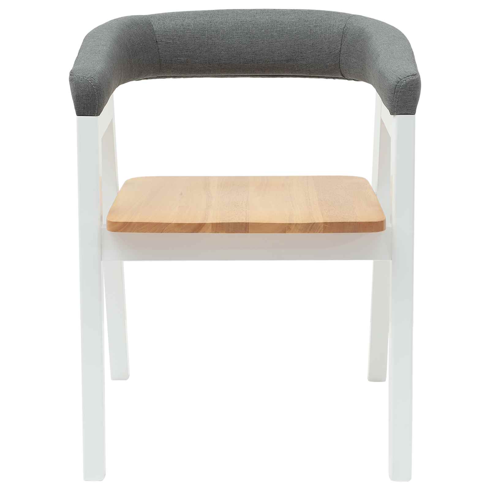 vidaXL Krzesła jadalne 2 pcs Biały 54 x 57 x 73 cm Drewno Gumowe