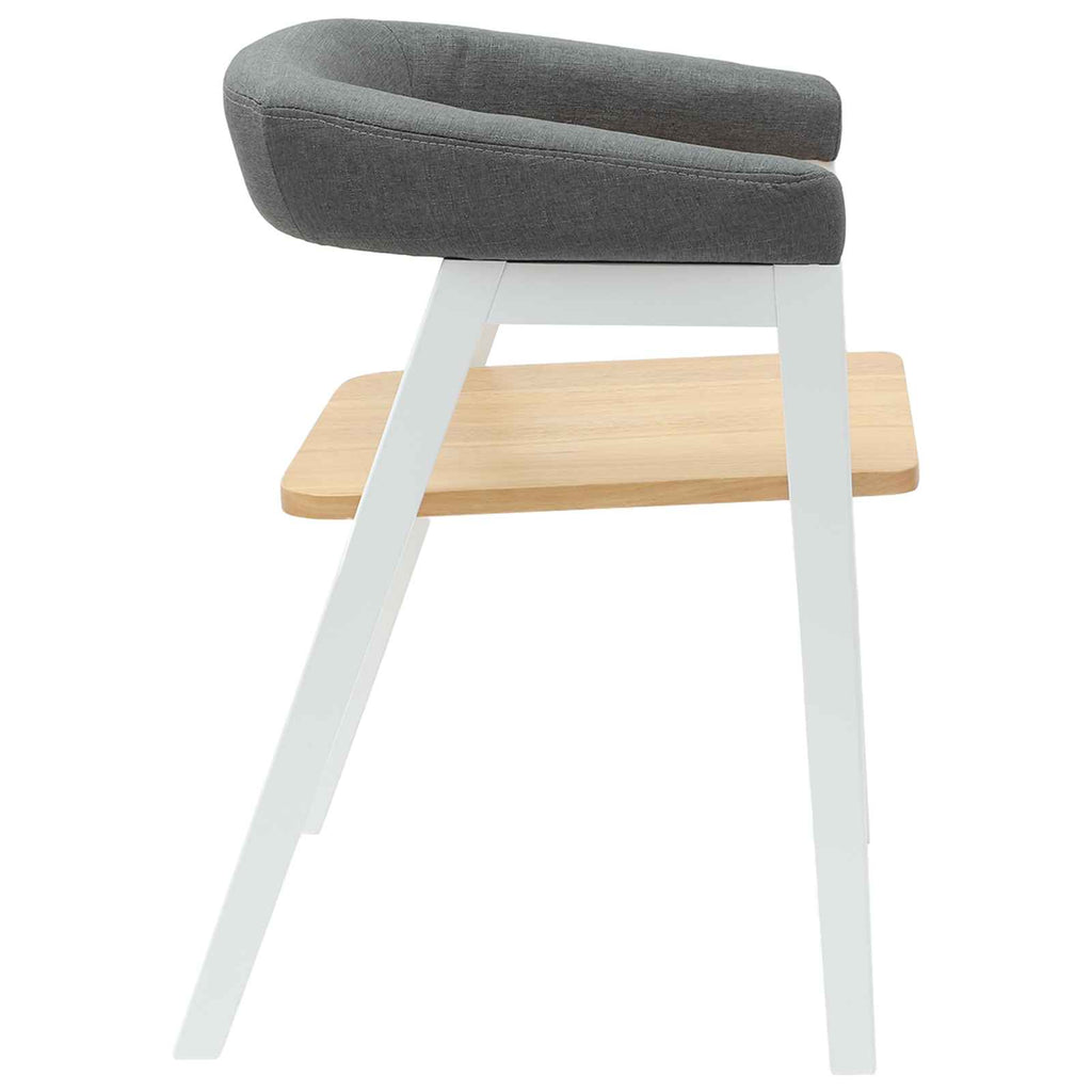 vidaXL Krzesła jadalne 2 pcs Biały 54 x 57 x 73 cm Drewno Gumowe