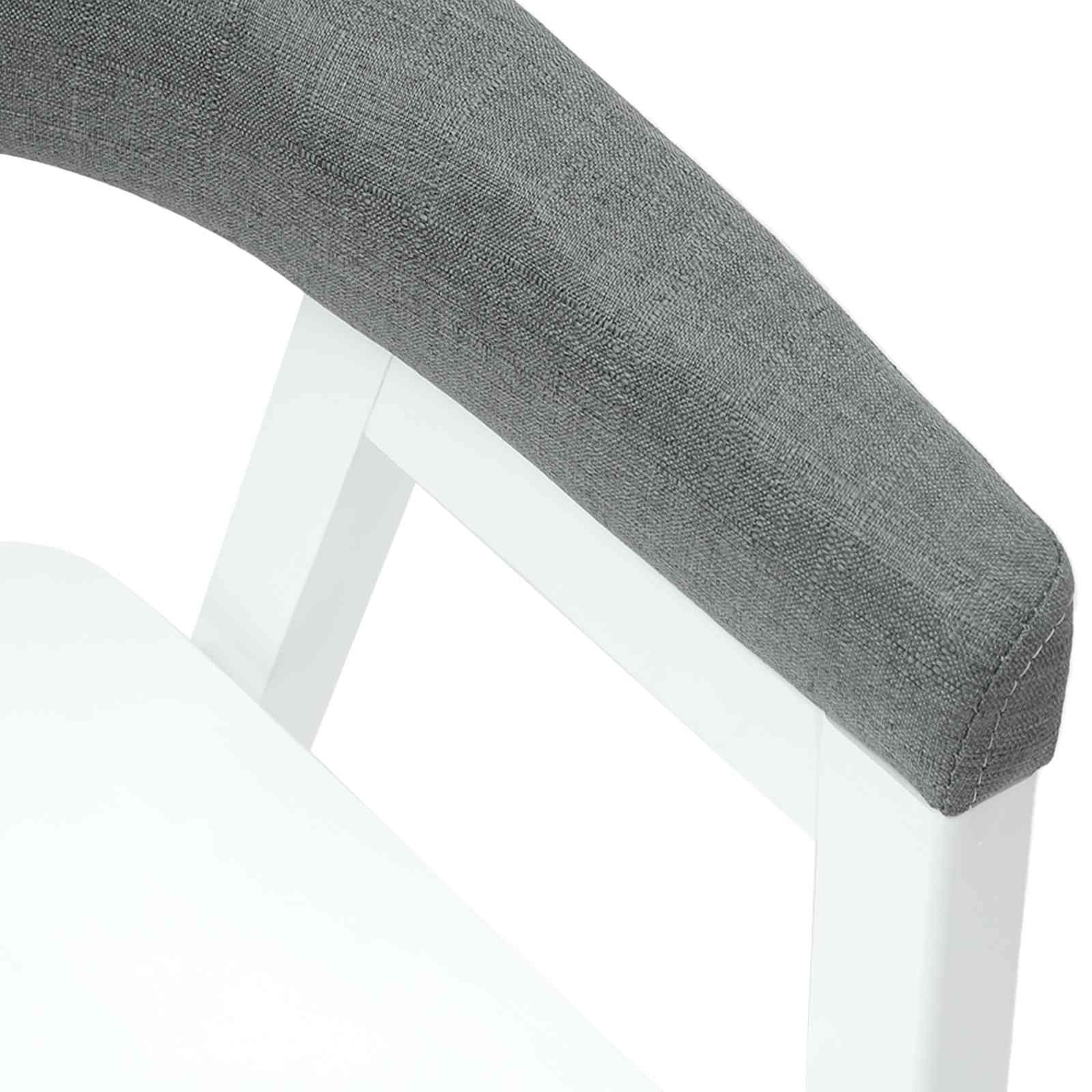 vidaXL Krzesła jadalne 2 pcs Biały 54 x 57 x 73 cm Drewno Gumowe