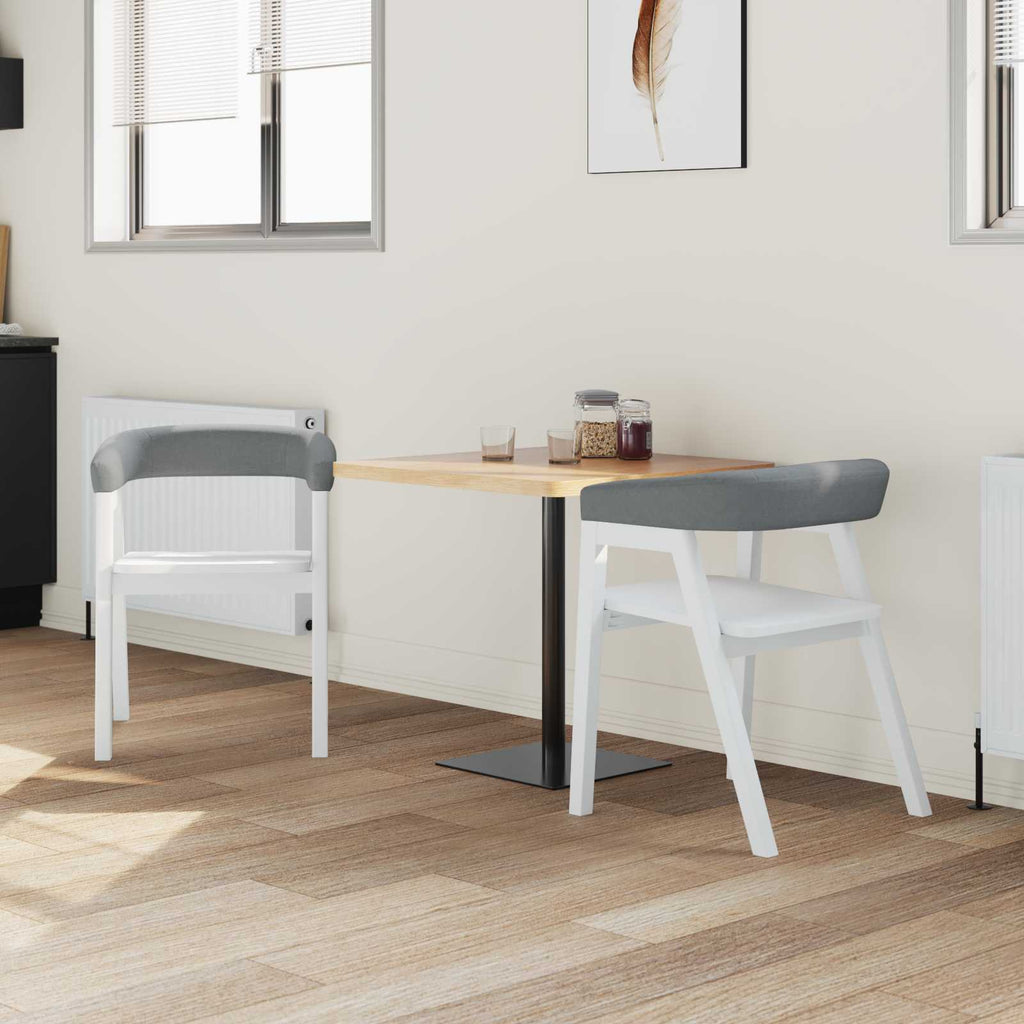 vidaXL Krzesła jadalne 2 pcs Biały 54 x 57 x 73 cm Drewno Gumowe