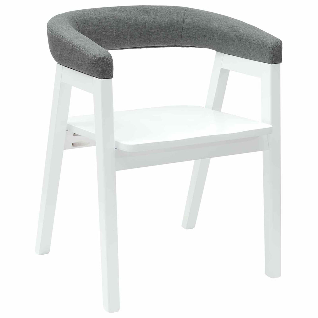 vidaXL Krzesła jadalne 2 pcs Biały 54 x 57 x 73 cm Drewno Gumowe