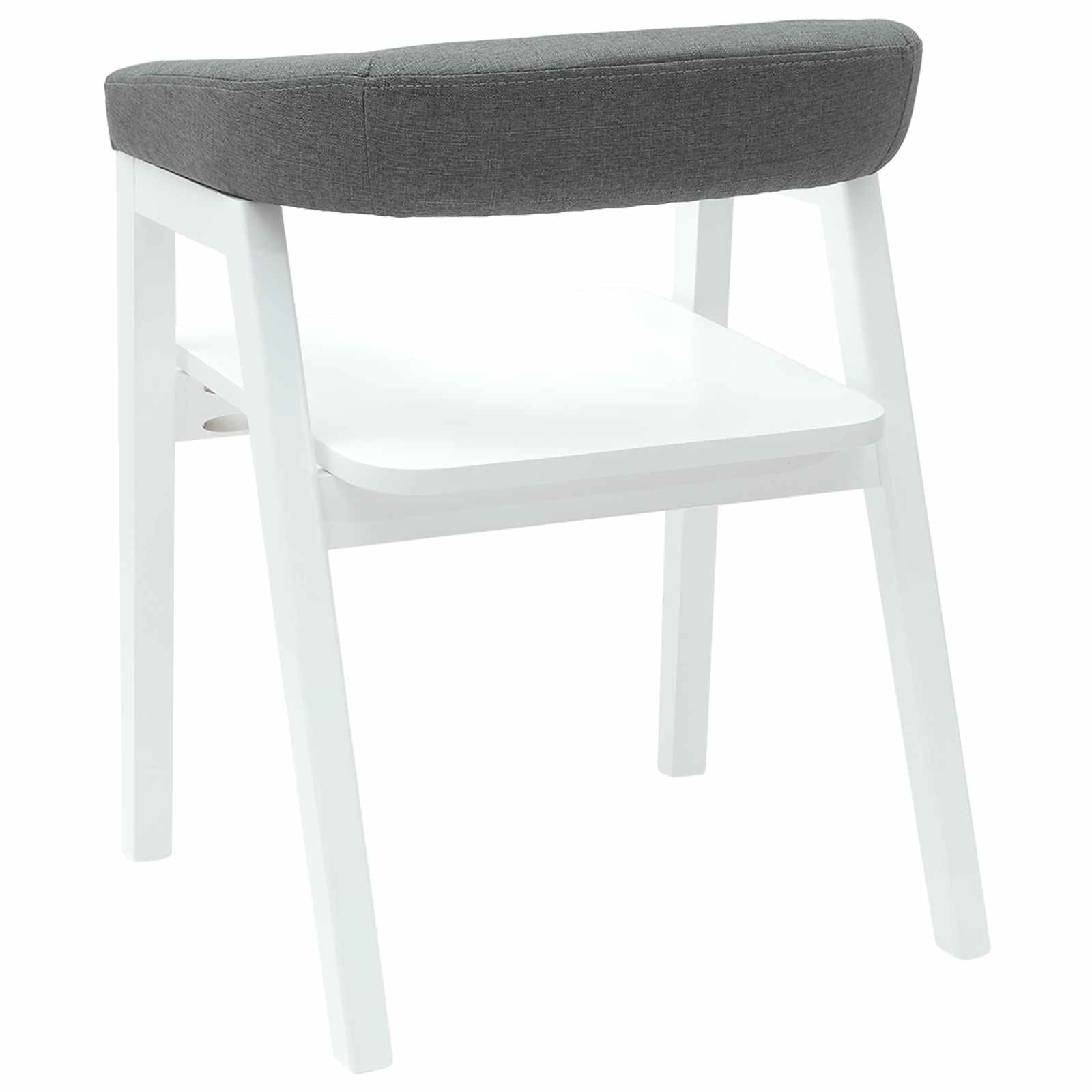 vidaXL Krzesła jadalne 2 pcs Biały 54 x 57 x 73 cm Drewno Gumowe