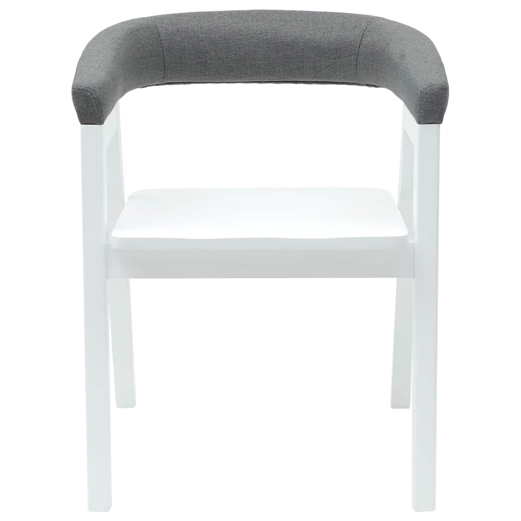 vidaXL Krzesła jadalne 2 pcs Biały 54 x 57 x 73 cm Drewno Gumowe