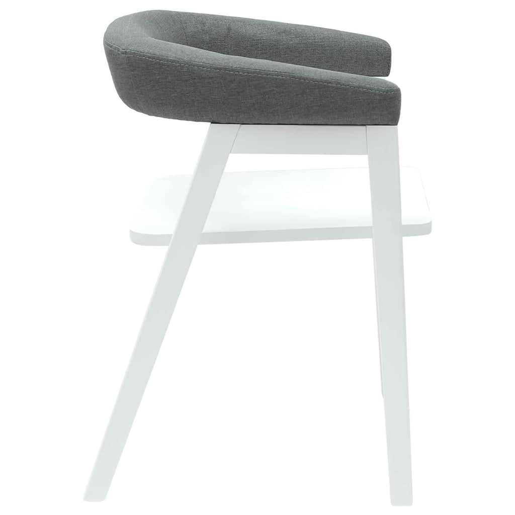 vidaXL Krzesła jadalne 2 pcs Biały 54 x 57 x 73 cm Drewno Gumowe
