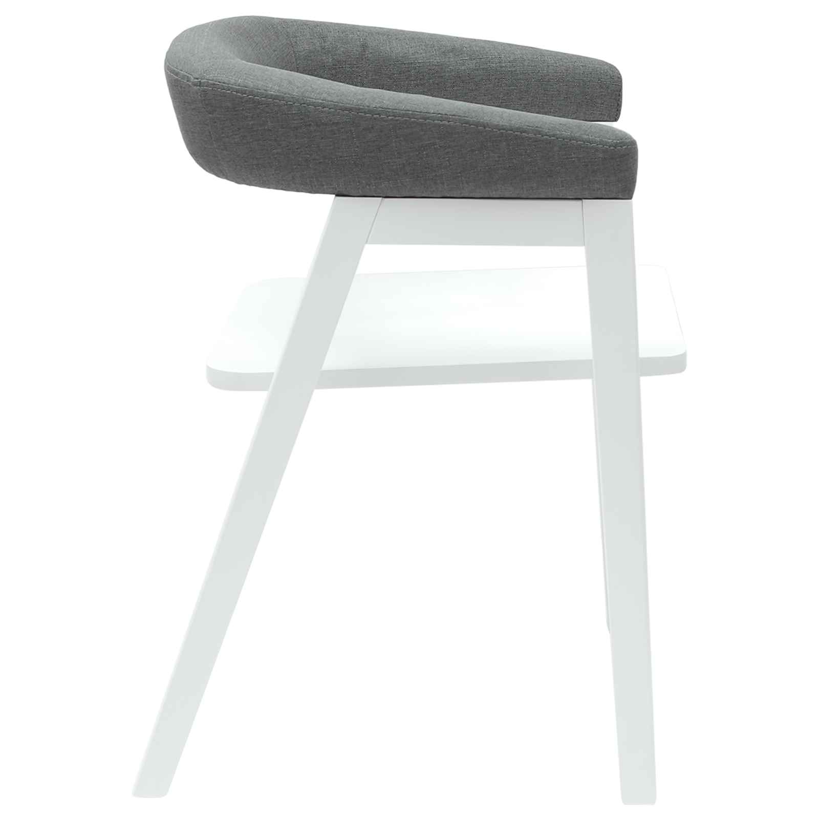 vidaXL Krzesła jadalne 2 pcs Biały 54 x 57 x 73 cm Drewno Gumowe