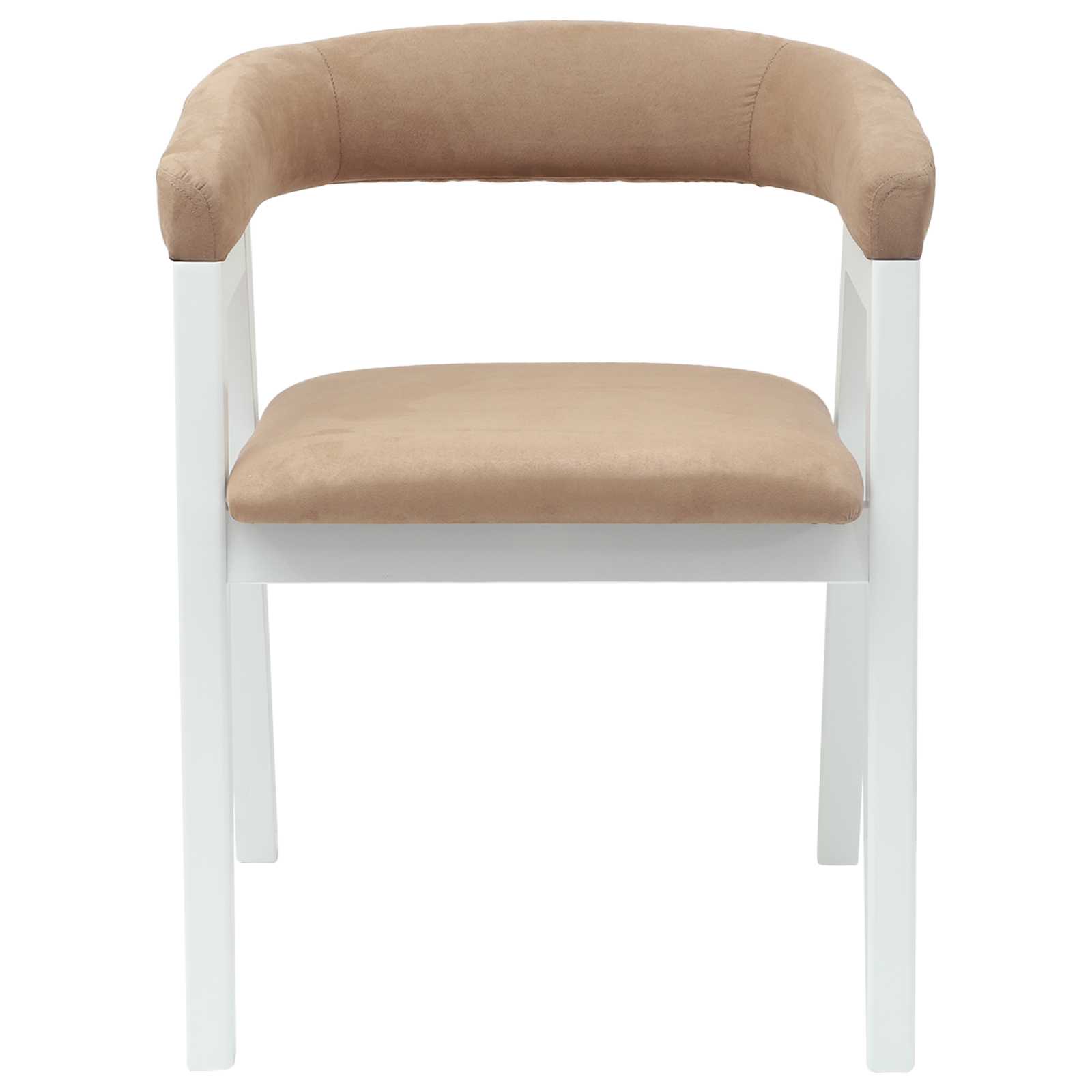 vidaXL Krzesła jadalne 2 pcs Biały 54 x 57 x 73 cm Drewno Gumowe