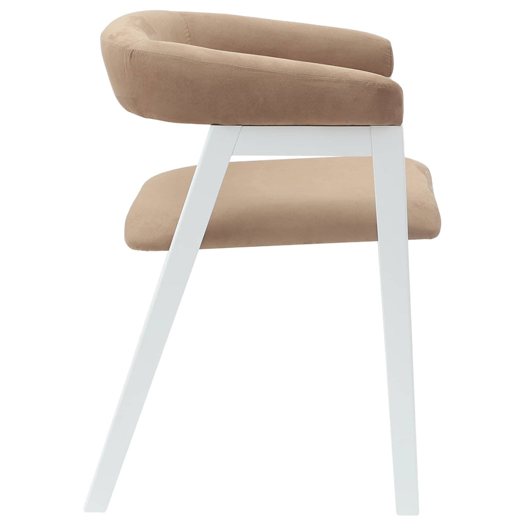vidaXL Krzesła jadalne 2 pcs Biały 54 x 57 x 73 cm Drewno Gumowe