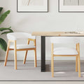 vidaXL Krzesła jadalne 2 pcs Naturalny 54 x 57 x 73 cm Drewno Gumowe
