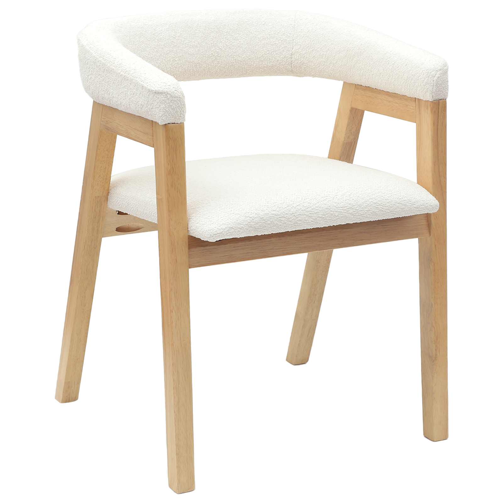 vidaXL Krzesła jadalne 2 pcs Naturalny 54 x 57 x 73 cm Drewno Gumowe