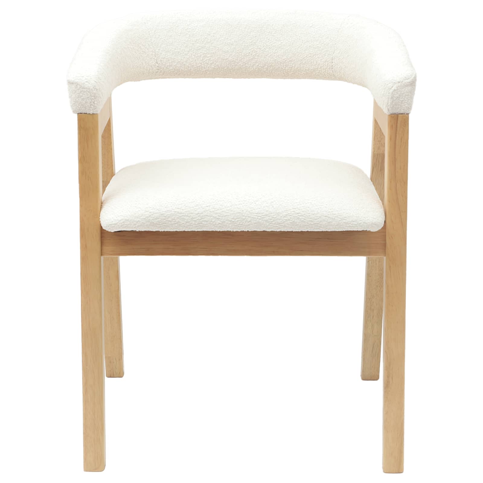vidaXL Krzesła jadalne 2 pcs Naturalny 54 x 57 x 73 cm Drewno Gumowe