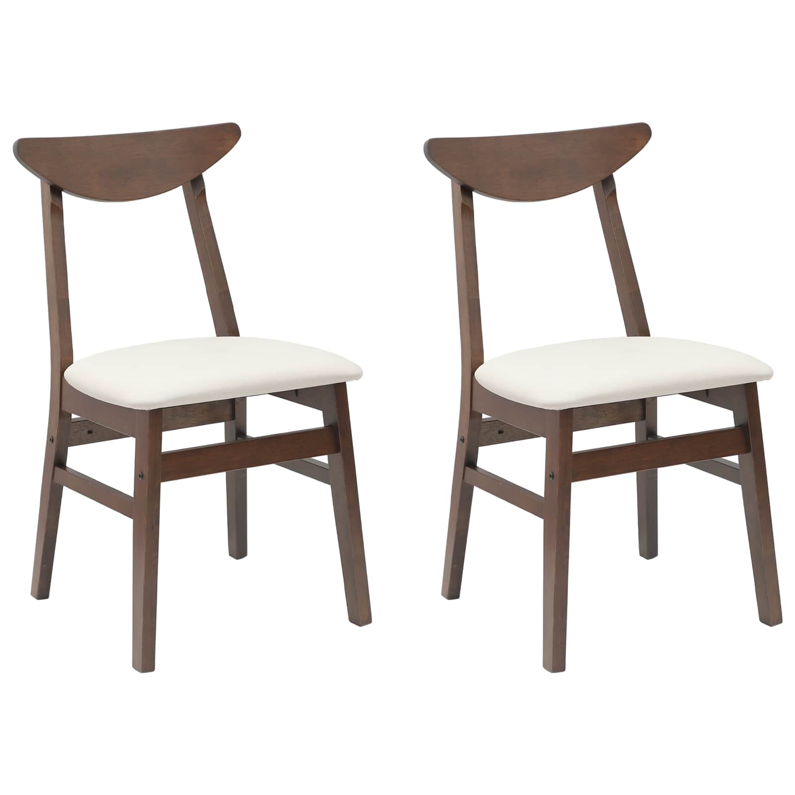 vidaXL Krzesła jadalne 2 pcs Jasny Brąz 42 x 47.5 x 81 cm