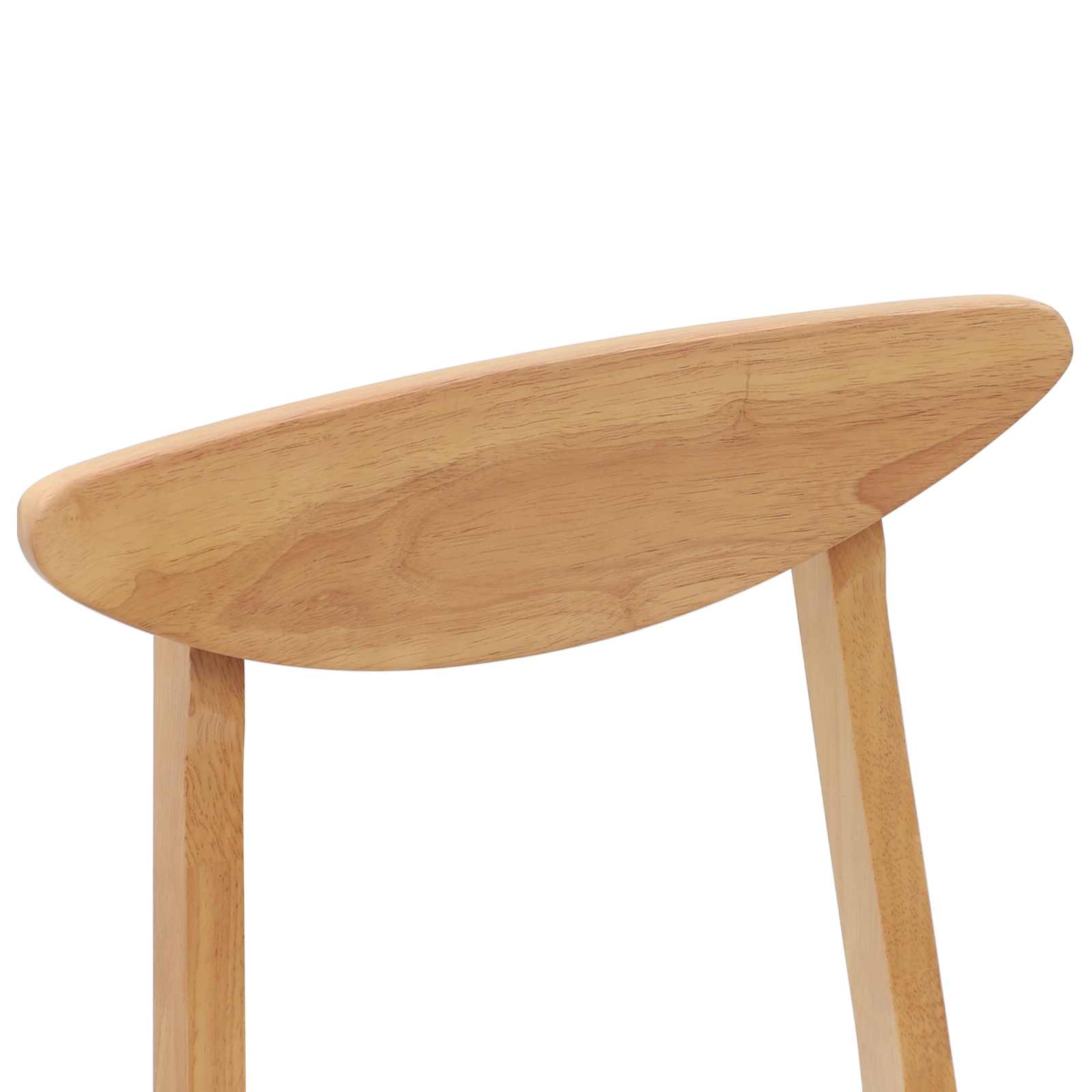 vidaXL Krzesła jadalne 2 pcs Naturalny 42 x 47.5 x 81 cm Drewno Gumowe