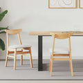 vidaXL Krzesła jadalne 2 pcs Naturalny 42 x 47.5 x 81 cm Drewno Gumowe
