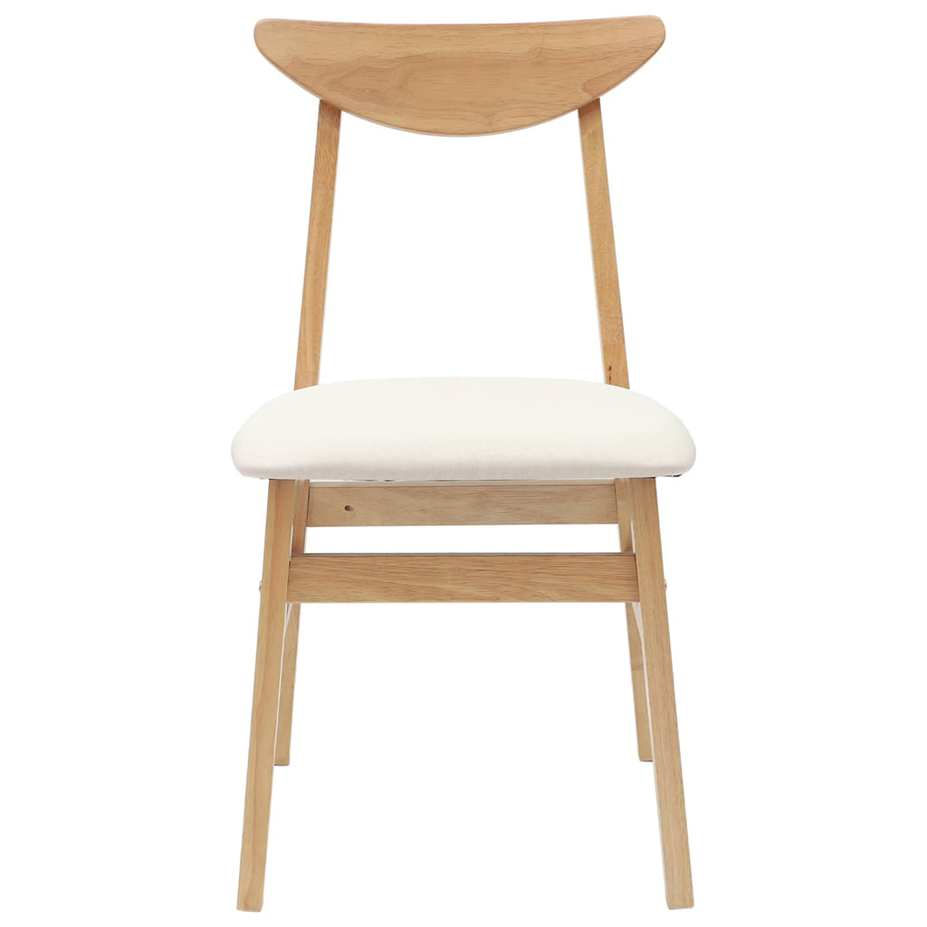 vidaXL Krzesła jadalne 2 pcs Naturalny 42 x 47.5 x 81 cm Drewno Gumowe