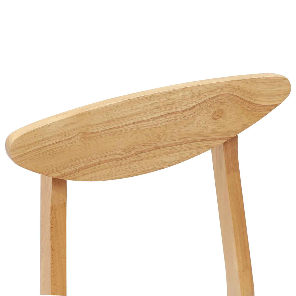 vidaXL Krzesła jadalne 2 pcs Naturalny 42 x 47.5 x 81 cm Drewno Gumowe