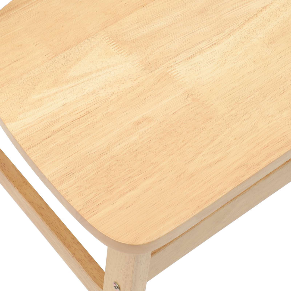 vidaXL Krzesła jadalne 2 pcs Naturalny 42 x 47.5 x 81 cm Drewno Gumowe