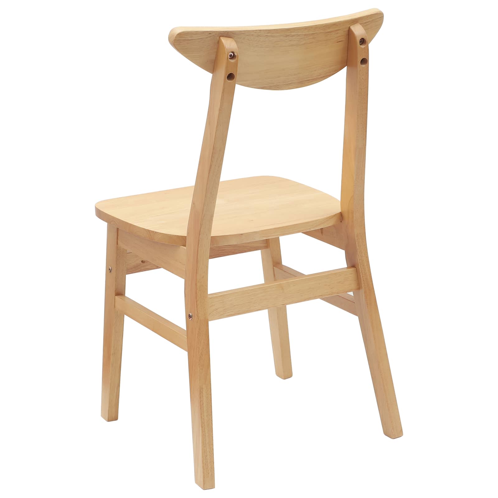 vidaXL Krzesła jadalne 2 pcs Naturalny 42 x 47.5 x 81 cm Drewno Gumowe