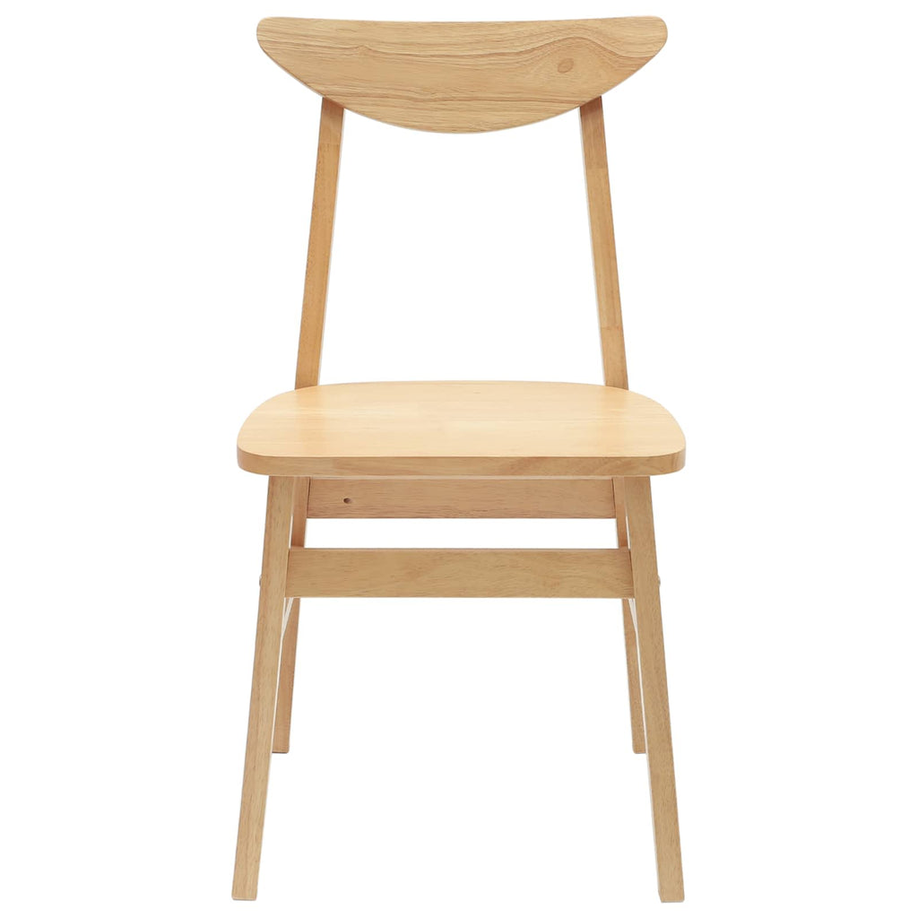vidaXL Krzesła jadalne 2 pcs Naturalny 42 x 47.5 x 81 cm Drewno Gumowe