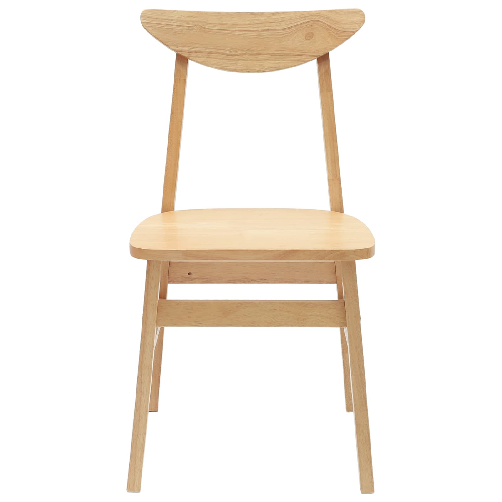 vidaXL Krzesła jadalne 2 pcs Naturalny 42 x 47.5 x 81 cm Drewno Gumowe