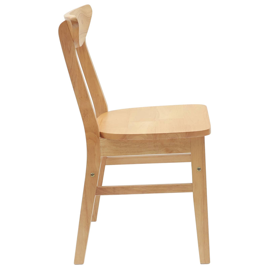 vidaXL Krzesła jadalne 2 pcs Naturalny 42 x 47.5 x 81 cm Drewno Gumowe